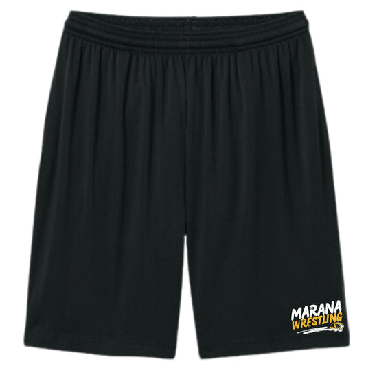 Marana Tigers Wrestling Design #1 Shorts with pockets in Black or Dark Grey
