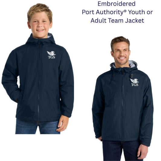 The Gregory School Embroidered Port Authority Team Jacket Youth or Adult