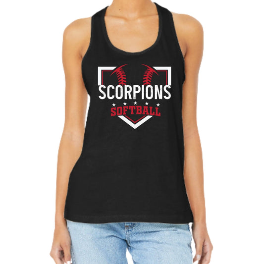 Thornydale Little League Scorpions Softball Women's Racerback Tanks