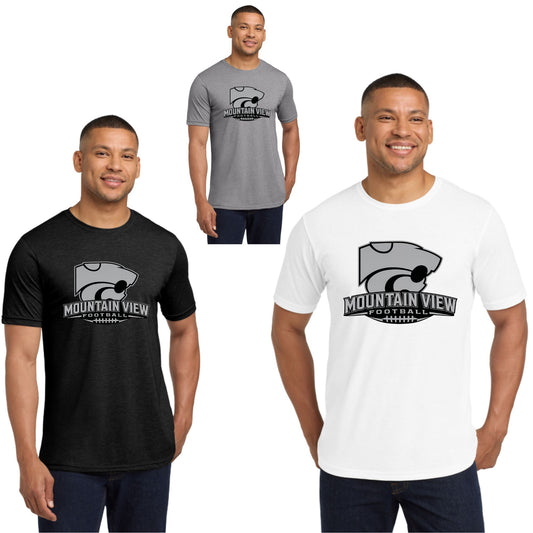 Mountain View Football T-shirt Short & Long sleeve Cotton or Dri-Fit Design #1 Unisex or Women's