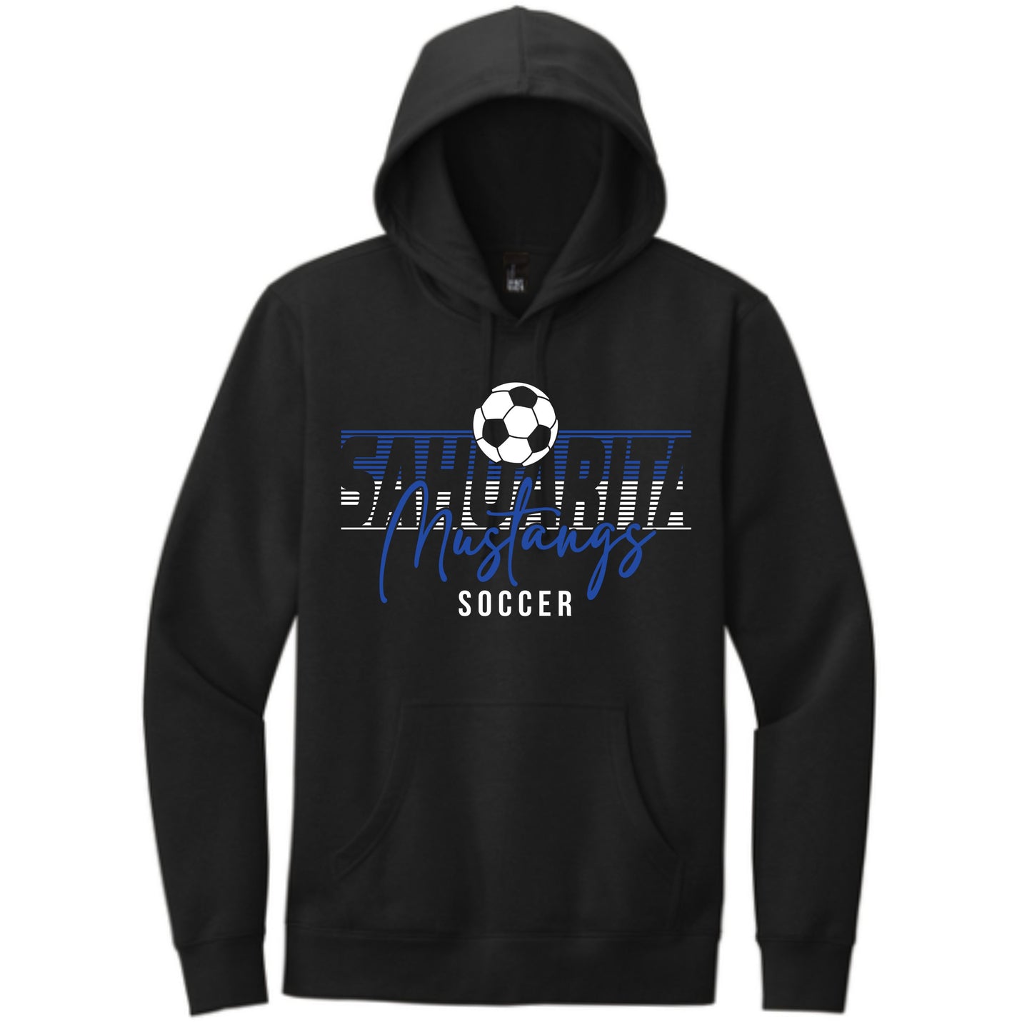 Sahuarita Mustangs Soccer Hoodie or Crewneck in Black or Grey