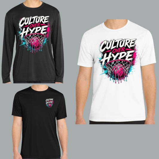 Culture Over Hype Drip Neon Dri-Fit UV 50 Youth, Women's, or Men's Short or Longsleeve T-Shirt