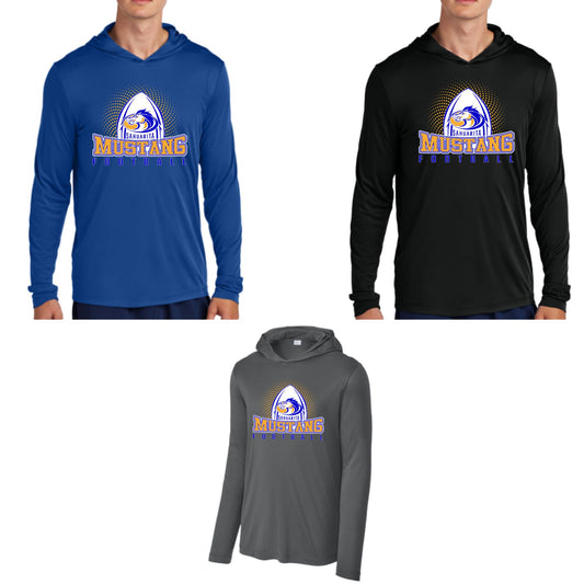 Sahuarita Mustangs Football 2025 Dri-Fit Performance Longsleeve Hooded Tee Design #3