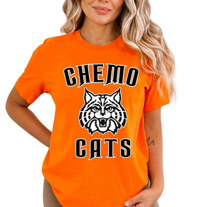 CHEMO CATS DESIGN #1 Bella Canvas UNISEX T-Shirt, different color options to choose from in dropdowns