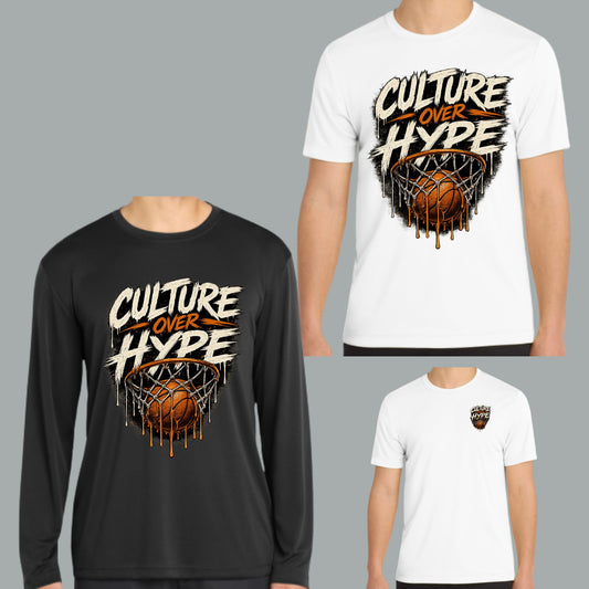 Culture Over Hype Drip Dri-Fit UV 50 Youth, Women's, or Men's Short or Longsleeve T-Shirt