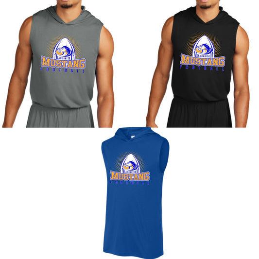 Sahuarita Mustangs Football 2025 Dri-Fit Performance Sleeveless Hooded Tee Design #3