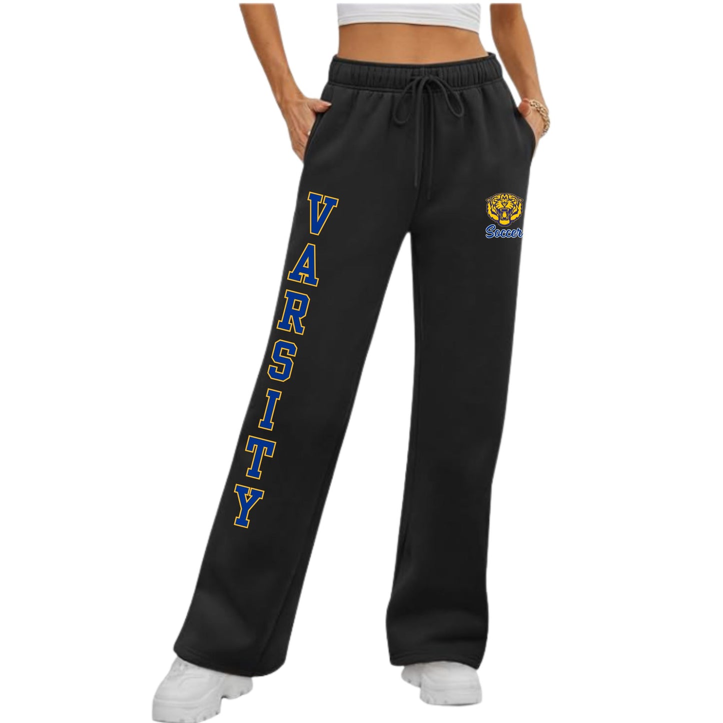 Marana Tigers Soccer Varsity 2025 Baggy Wide Leg Sweatpants Black with XL Design