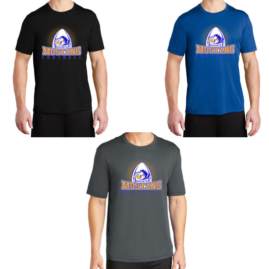 Sahuarita Mustangs Football 2025 Dri-Fit Performance Short Sleeve Tee Design #3