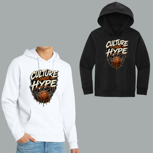 Culture Over Hype Drip District Super Soft Hoodie or Crewneck Youth or Unisex Adult