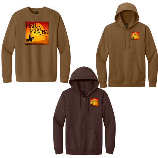 Arts Express Man of La Mancha Crewneck Sweatshirt, Hooded Sweatshirt, or Zip Up Hoodie Unisex Full Front Design or Left Chest