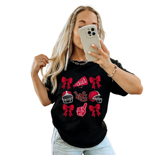 Walden Grove Cheer Coquette Design #2 Cotton T-Shirt, Crewneck, or Hoodie Women's or Unisex Adult Sizes