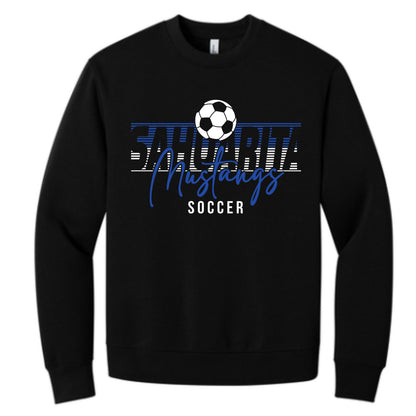 Sahuarita Mustangs Soccer Hoodie or Crewneck in Black or Grey