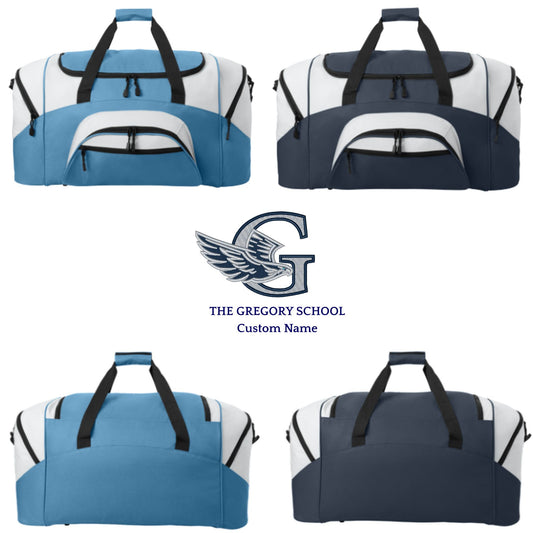 The Gregory School Custom Embroidered Large Duffel Bag