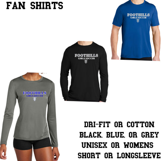 Catalina Foothills Soccer Performance Fan Tee Design #5 Women's and Unisex