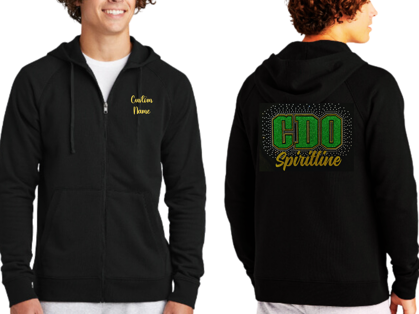 Canyon Del Oro Dorados Spiritline Rhinestone Unisex Zip Up Jacket, Women's Weatherproof Jacket, Hoodie or Crewneck