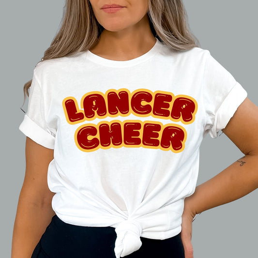 Salpointe Catholic Cheer Design #3 Unisex or Women's Cut T-Shirt, Tanktop, or Cropped Tee Black, White, or Grey
