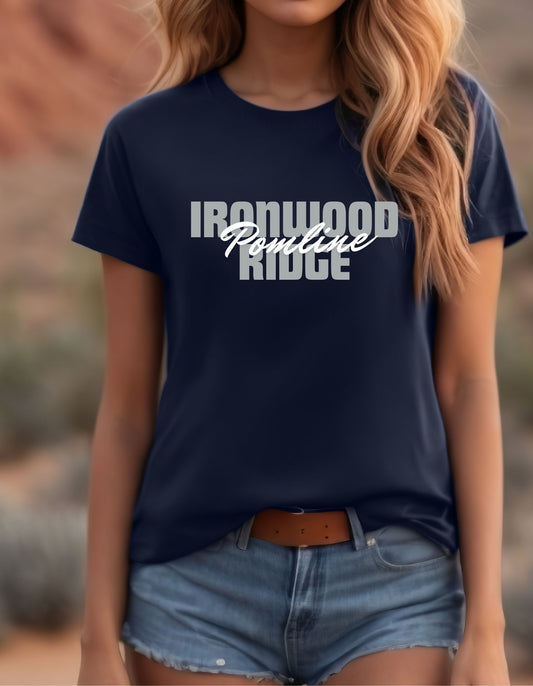 Ironwood Ridge Pomline Design #1  Bella Canvas Women's or Unisex T-shirt, Tanktop, Crewneck Sweatshirt, or Hoodie in Grey or Navy