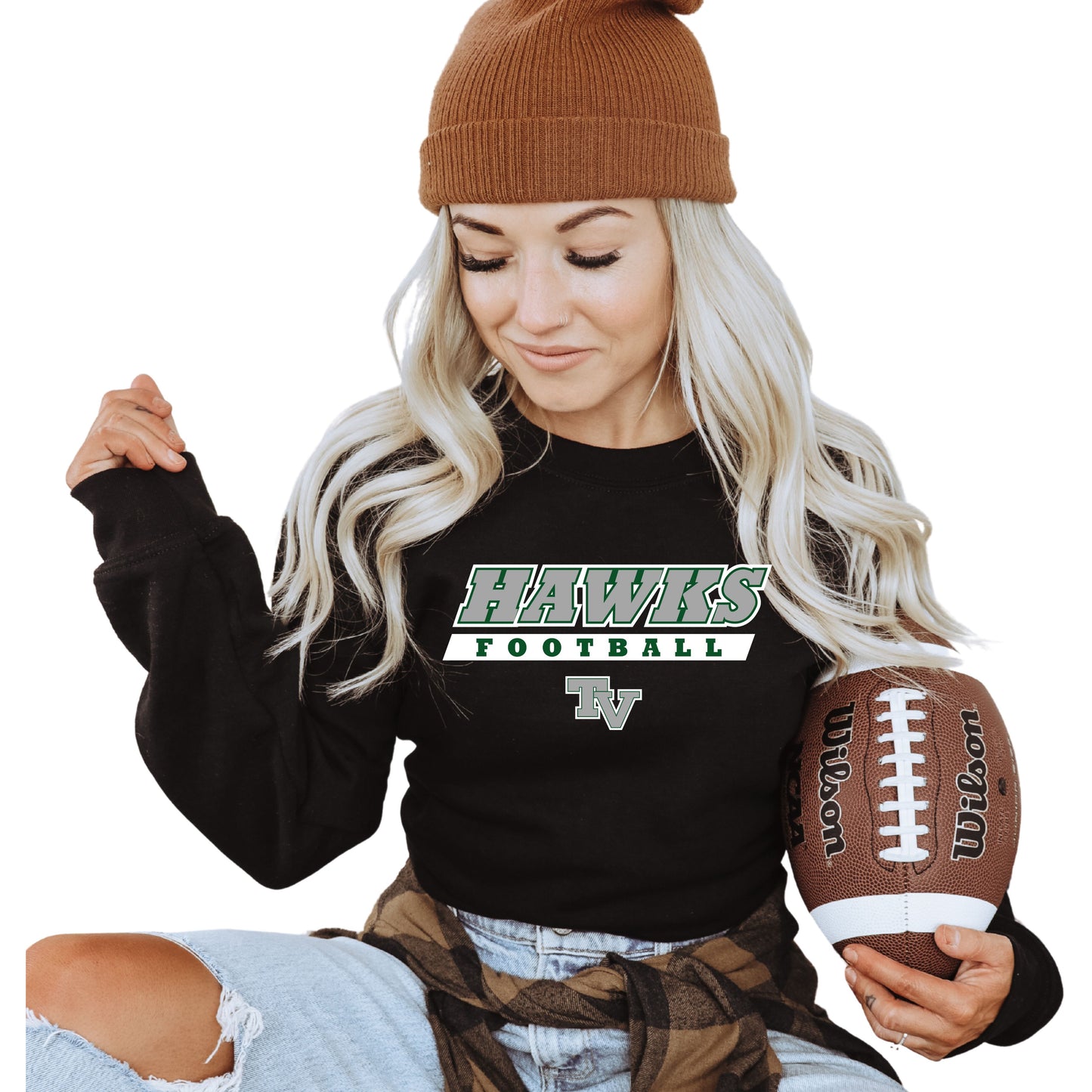 TVHS Football Unisex Hoodie or Crewneck Sweatshirt Design #4