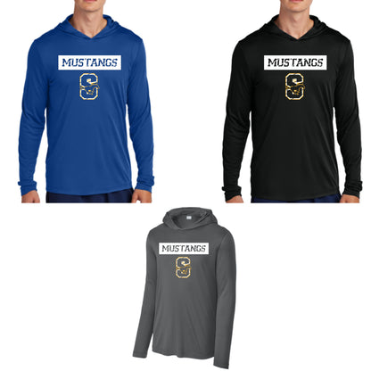 Sahuarita Mustangs Football 2025 Dri-Fit Performance Longsleeve Hooded Tee Choose your design