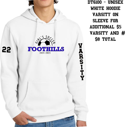 Catalina Foothills Girls Soccer 2024-2025 Hoodie in Blue, Black, or White