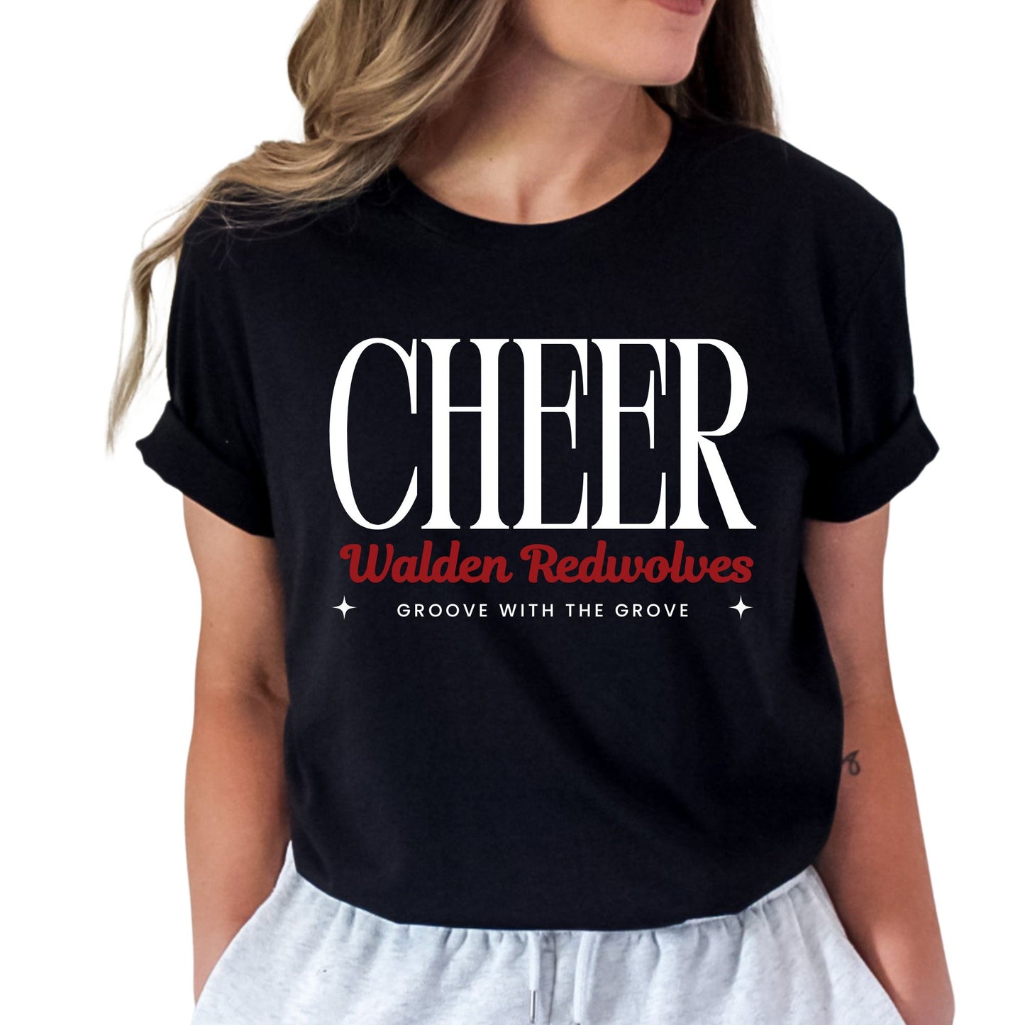 Walden Grove Cheer Design #4 Cotton T-Shirt, Crewneck, or Hoodie Women's or Unisex Adult Sizes