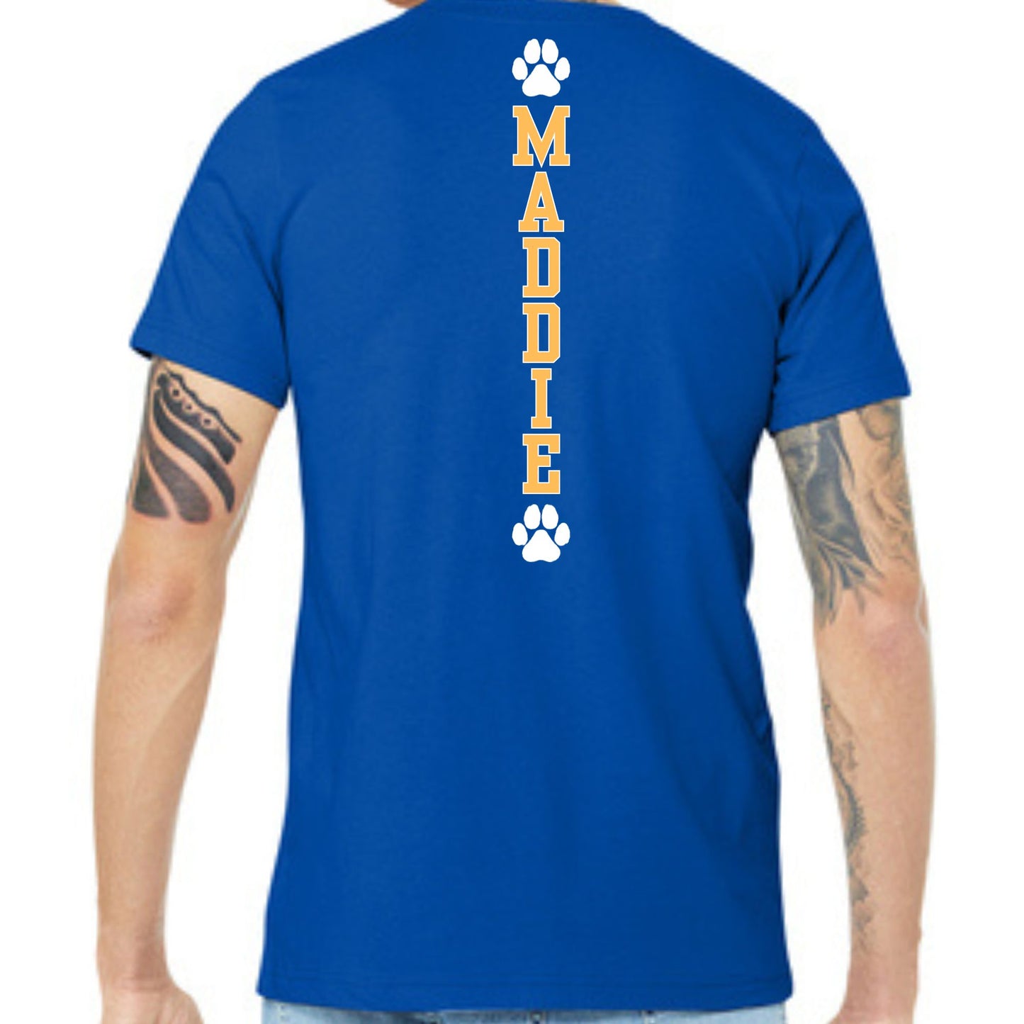 Marana Tigers Dance Custom Mom, Dad, Senior parent Blue Custom T-Shirt with Dancer name on back