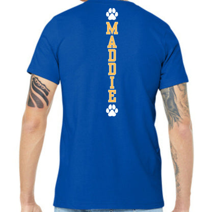 Marana Tigers Dance Custom Mom, Dad, Senior parent Blue Custom T-Shirt with Dancer name on back