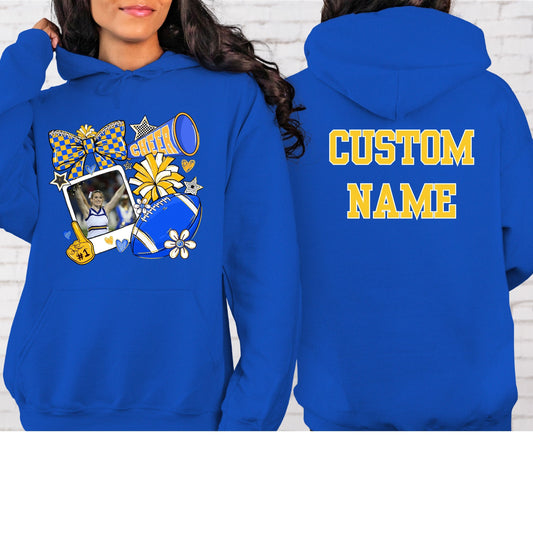 MARANA TIGERS Cheer #3 Custom Picture & Back Women's Cut or Unisex T-Shirt, Hoodie, Crewneck Sweatshirt or Tanktop