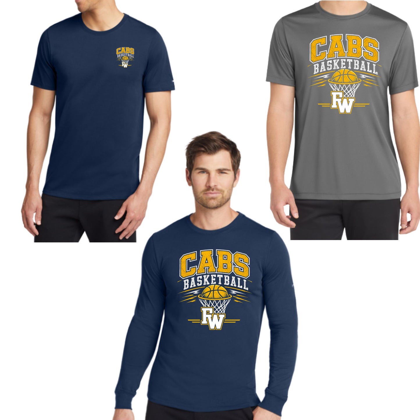 Flowing Wells Basketball Unisex & Women's Cotton or Unisex Dri-Fit Short or Longsleeve T-shirt Design #4