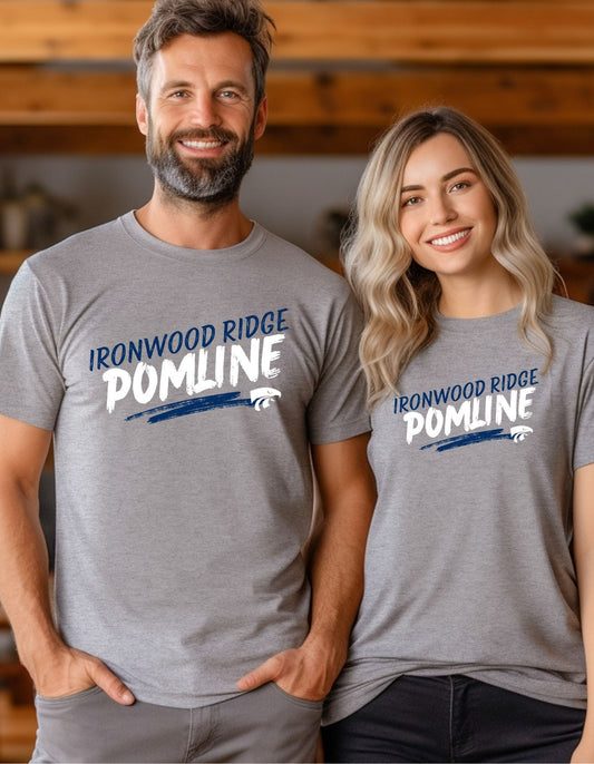 Ironwood Ridge Pomline Design #3 Bella Canvas Women's or Unisex T-shirt, Tanktop, Crewneck Sweatshirt, or Hoodie in Navy or Grey