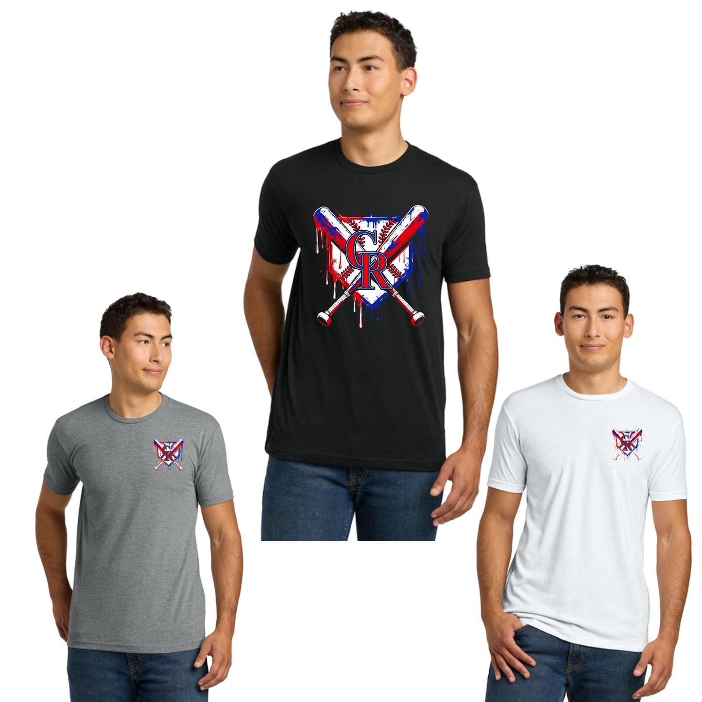Continental Ranch Little League Bella Canvas Cotton T-shirt Youth, Women's, or Unisex Drip LOGO