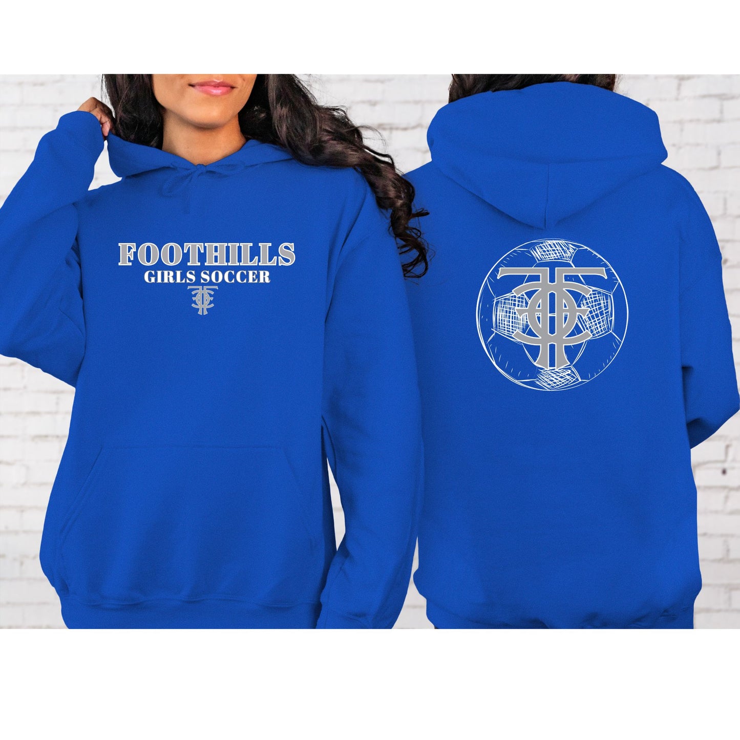 Catalina Foothills Girls Soccer Design #4 Hoodie or Crewneck in Blue or Black