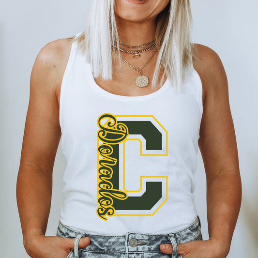 CDO Dorado White Bella Canvas Big C Tank