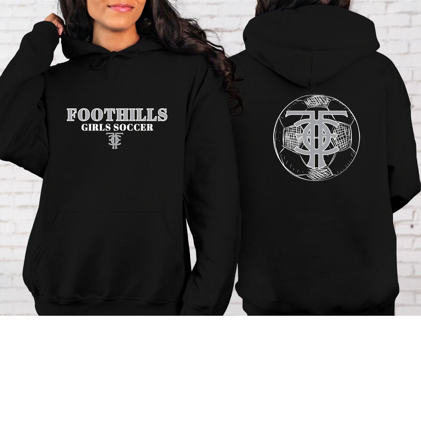 Catalina Foothills Girls Soccer Design #4 Hoodie or Crewneck in Blue or Black