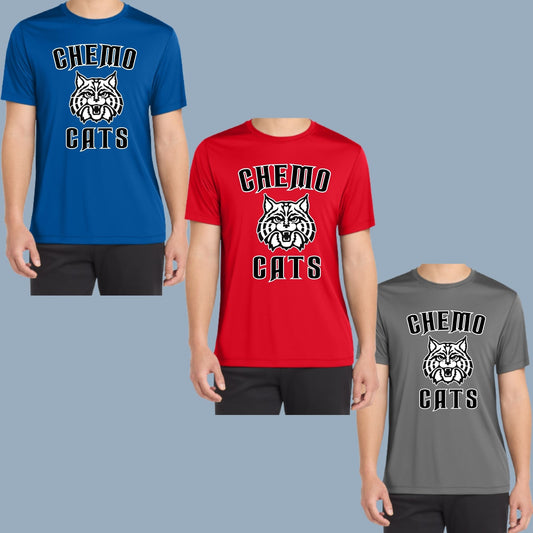 CHEMO CATS Design #1 Dri-Fit Performance Women's or Unisex T-Shirt