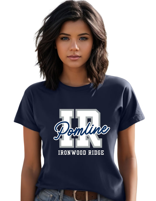 Ironwood Ridge Pomline Design #5 Bella Canvas Women's or Unisex T-shirt, Tanktop, Crewneck Sweatshirt, or Hoodie in Grey or Navy