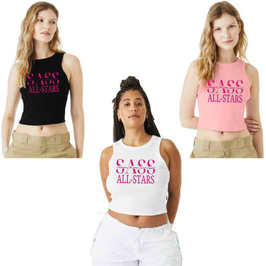 SASS 2025 Cropped Racer Tank Bella Canvas