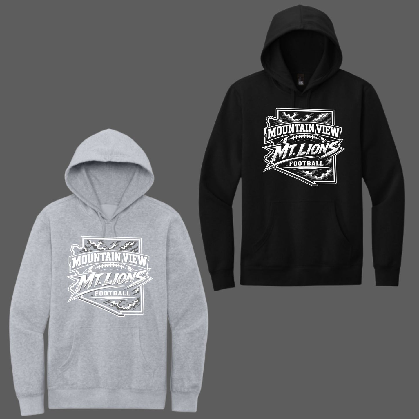 Mountain View Football Unisex Hoodie or Crewneck Sweatshirt Design #4