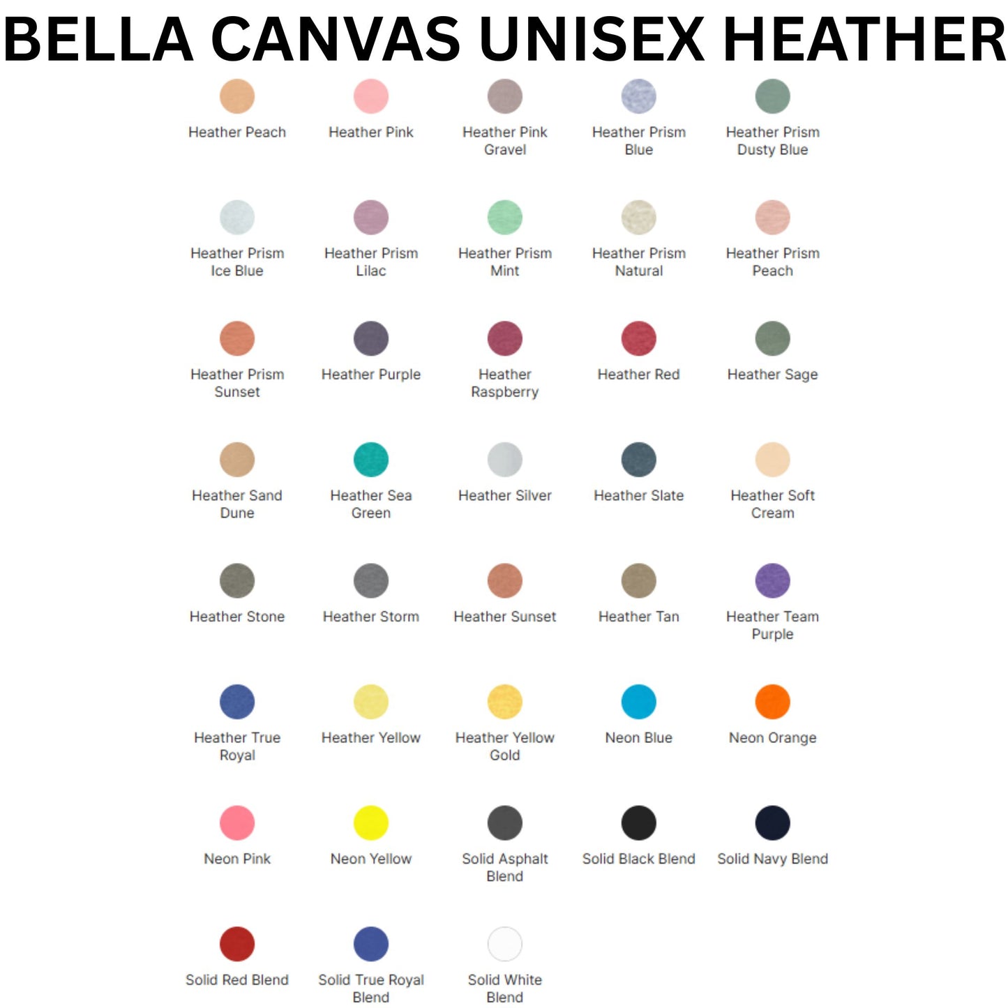 PAL Play & Learn Preschool Bella Canvas UNISEX HEATHER T-Shirt, different color options to choose from