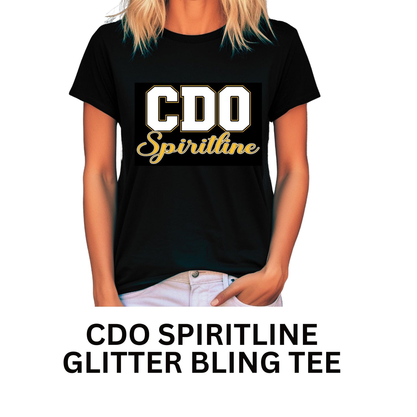 Canyon Del Oro Dorados Spiritline Cheer Glitter Bling T-Shirt
