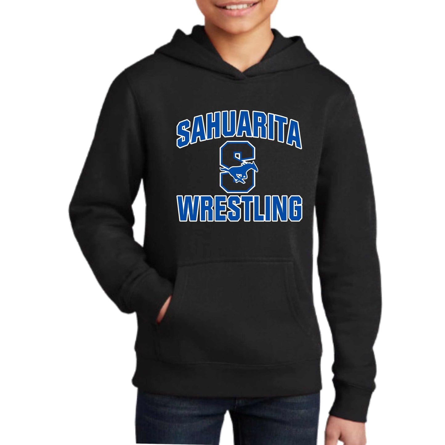 Sahuarita Mustangs Wrestling 2024-25 Hoodie or Crewneck Sweatshirt Unisex and Youth Sizes