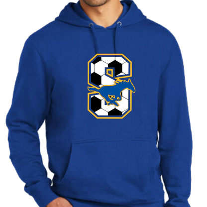 Sahuarita Mustangs BIG S Soccer Hoodie or Crewneck in Black, Blue, or Grey