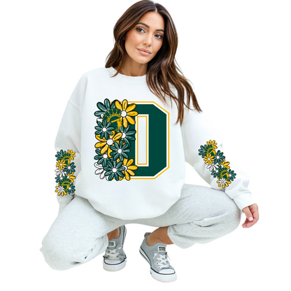 Canyon Del Oro Floral Mascot School Spirit Longsleeve T-Shirt, Crewneck or Hoodie with sleeve designs