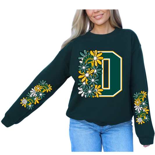 Canyon Del Oro Floral Mascot School Spirit Longsleeve T-Shirt, Crewneck or Hoodie with sleeve designs