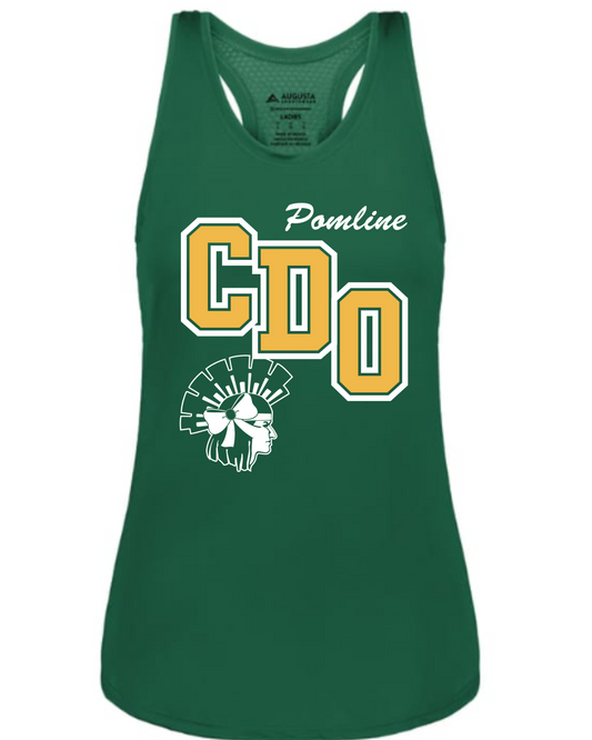 CDO Pomline Green Racerback Tank Augusta Sportswear