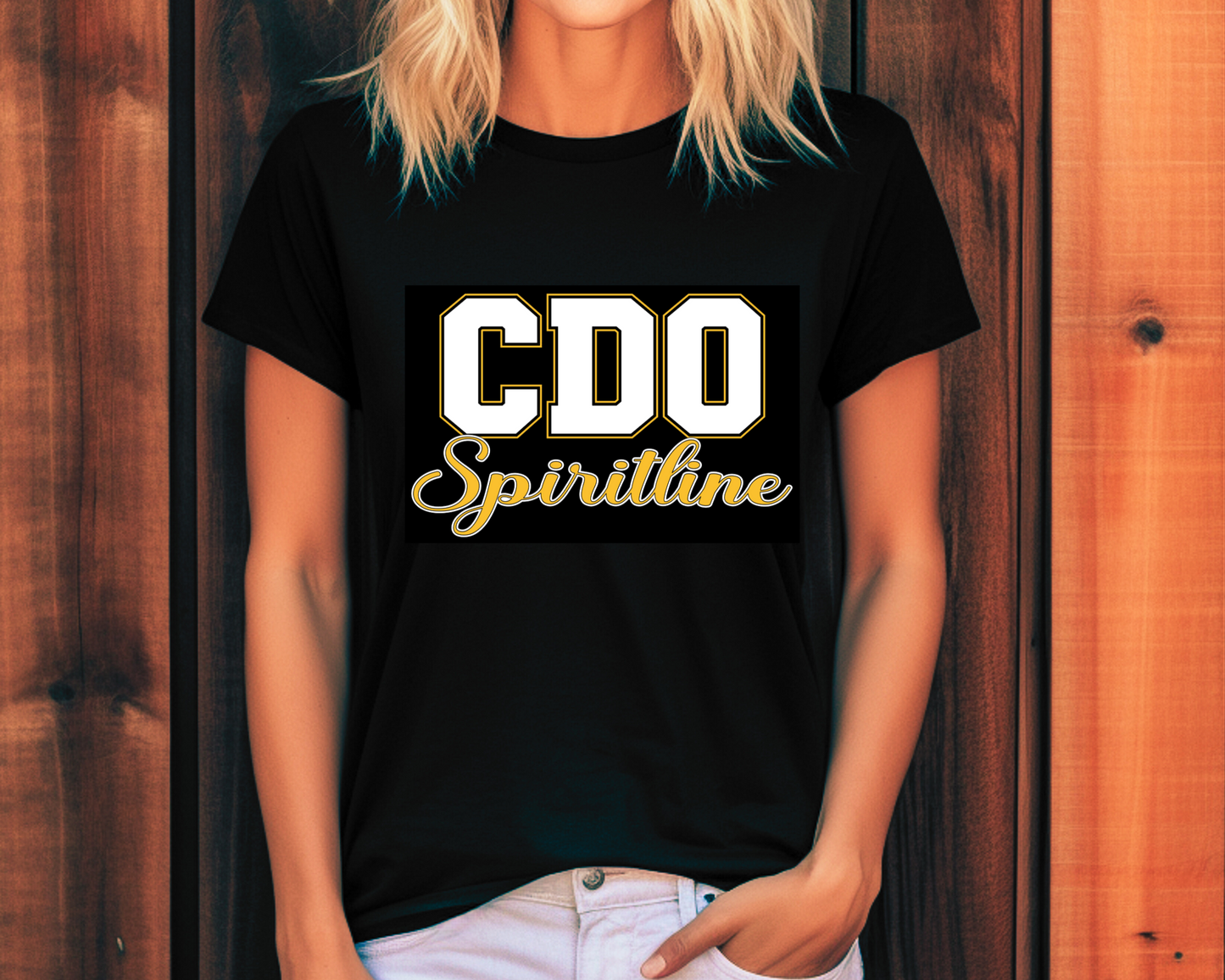 Canyon Del Oro Glitter Cheer Spiritline Black Bella Canvas Unisex T-Shirt