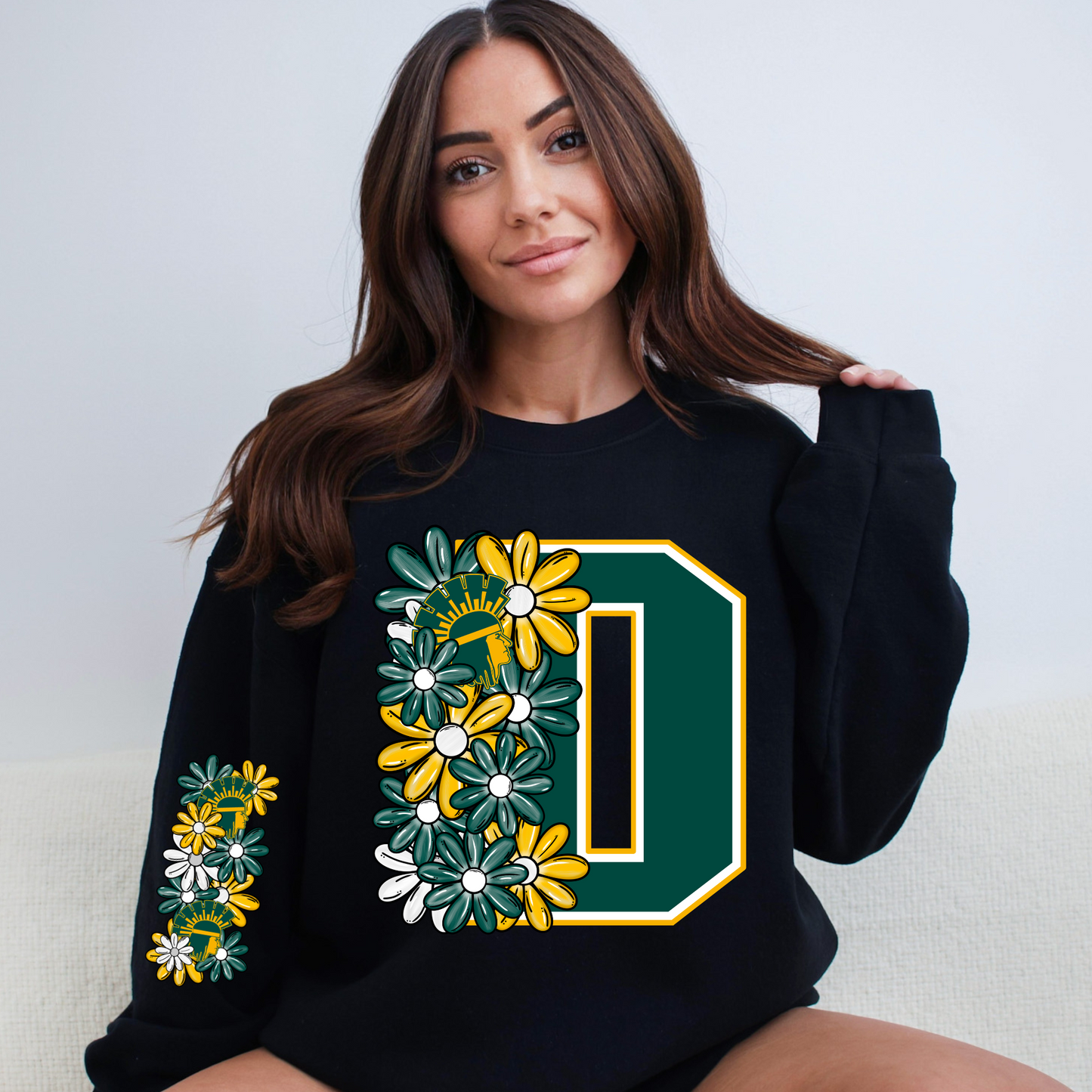 Canyon Del Oro Floral Mascot School Spirit Longsleeve T-Shirt, Crewneck or Hoodie with sleeve designs