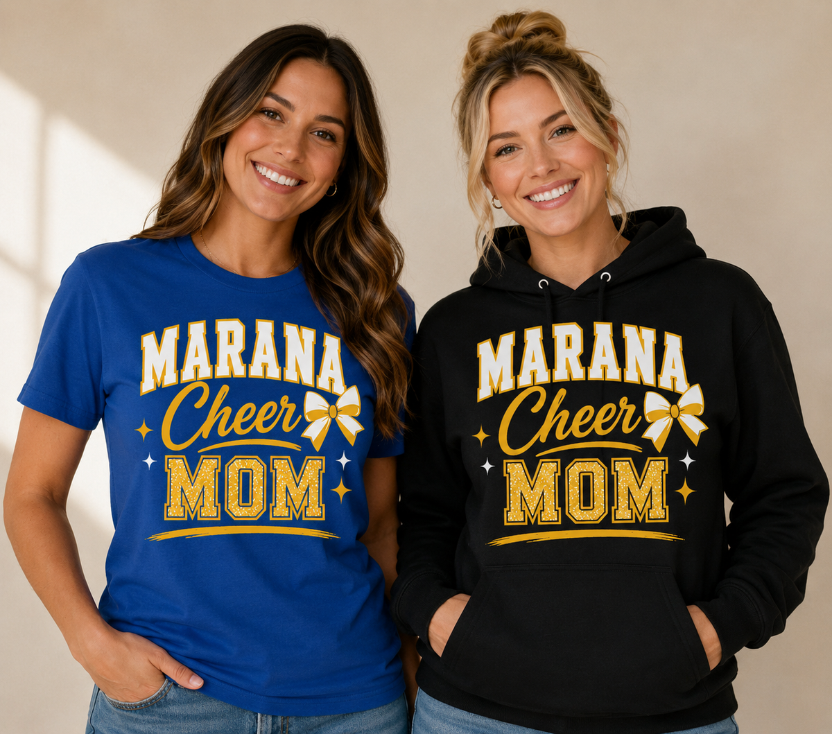 MARANA TIGERS Cheer Mom Design Women's Cut or Unisex T-Shirt, Hoodie, Crewneck Sweatshirt or Tanktop