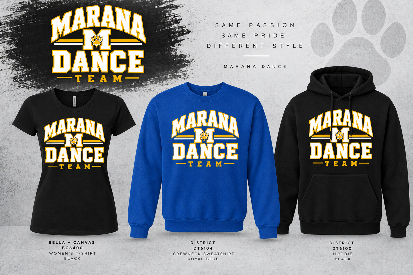 MARANA TIGERS Dance #3 Design Women's Cut or Unisex T-Shirt, Hoodie, Crewneck Sweatshirt or Tanktop