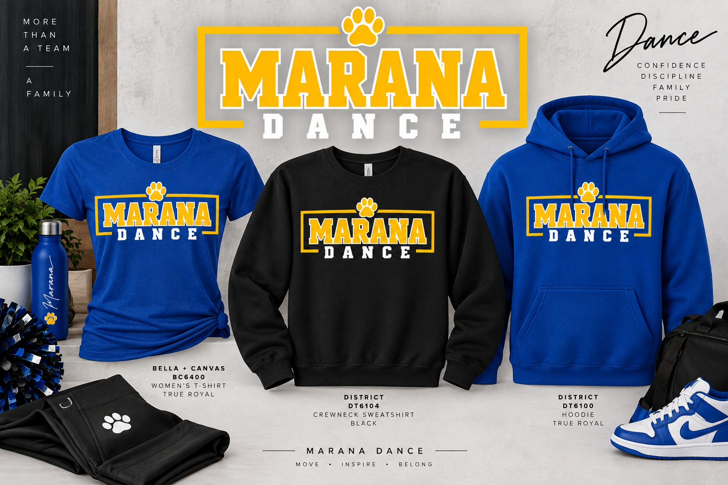 MARANA TIGERS Dance #1 Design Women's Cut or Unisex T-Shirt, Hoodie, Crewneck Sweatshirt or Tanktop